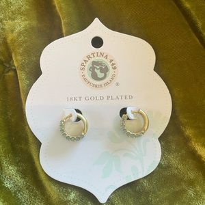 18kg gold plated huggie earrings